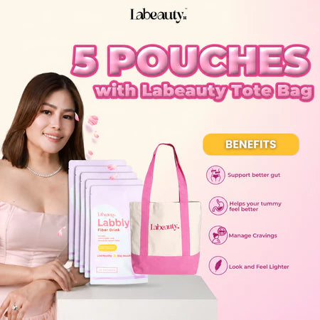 LABEAUTY LABBLY FIBER DRINK MANGO FLAVOR ( 5 POUCH + 1 TOTEBAG )